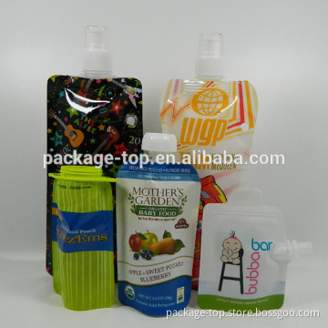 1 liter liquid laminating spout pouch plastic flask bags